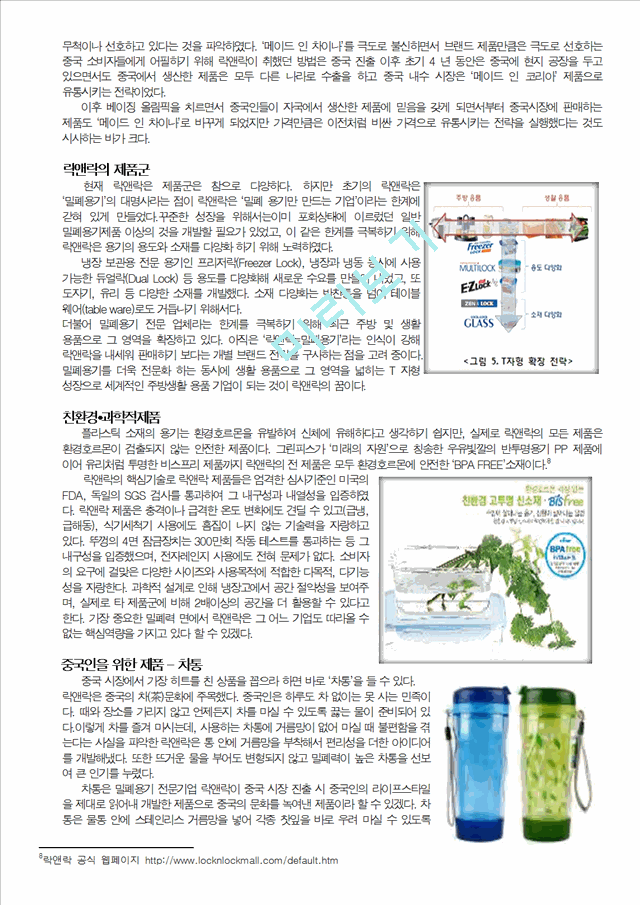 [경영,경제] [마케팅 보고서] 락앤락의 중국내수시장 공략과 유통시장확장 전략 - 5C, 4P를 중심으로.docx